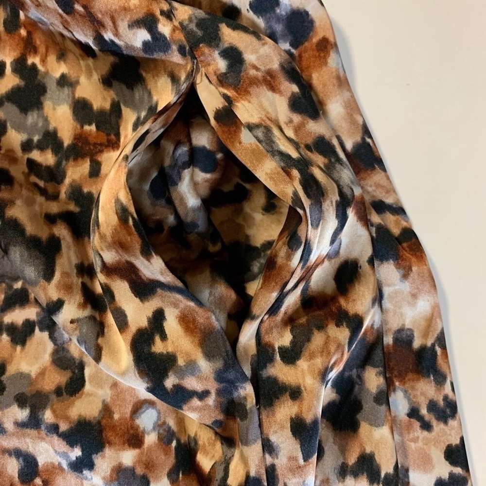 NWT!! Nicole Miller Black and Brown Floral Maxi Dress - Picture 5 of 12